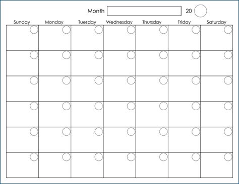 √ Free Printable Monthly Calendar Template Templateral