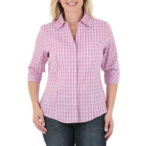 Riders By Lee Womens Easy Care Blouse
