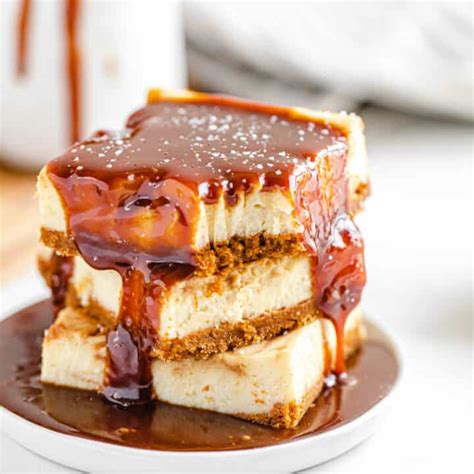 Salted Caramel Cheesecake Bars Queenslee Appétit