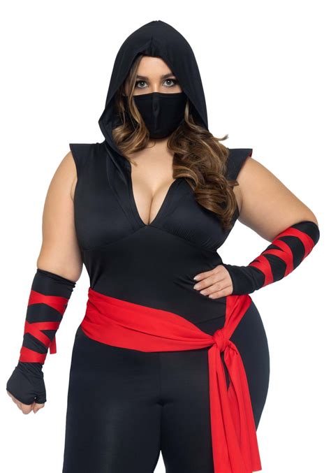 Plus Size Sexy Deadly Ninja Costume For Women