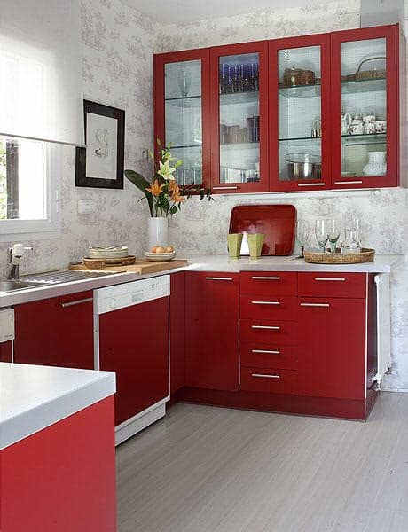 Si estás pensando en un cambio para la zona de la el color rojo es una gran opción. Decoración de Cocinas en color Rojo
