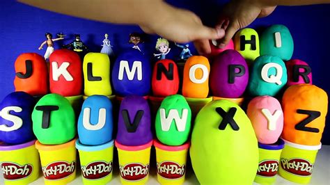 Die anzahl der konsonanten im deutschen abc beträgt 21. 26 Disney Alphabet Surprise Eggs Play Doh - Learn the ABC with Your ...