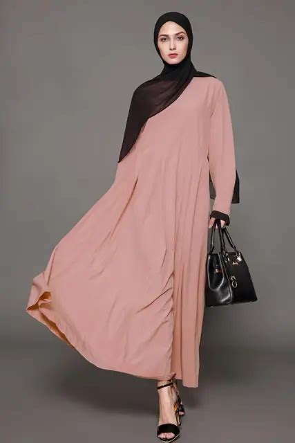 Muslim Adult Robe Dubai Hit Color Inside Dress Muslim Abaya Robes Arab Malaysia Ramadan Muslim