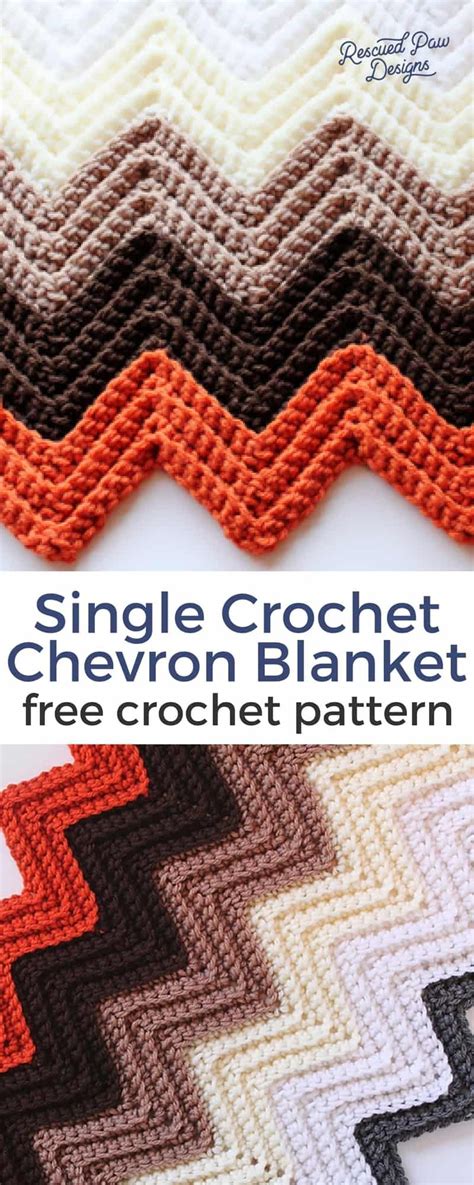 Chevron Crochet Blanket Pattern Easy Crochet Crochet Blanket