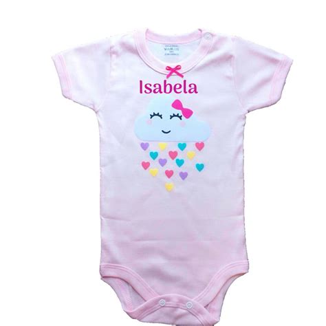 Feito 24/12 , dedicado a luan s. Body mêsversário Chuva de Amor Rosa-Baby M&G no Elo7 ...