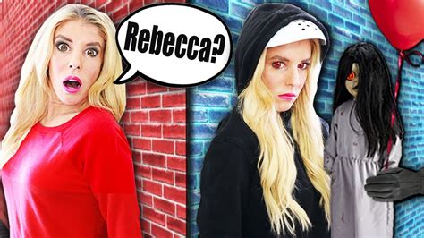 Spying On My Identical Twin For 24 Hours With Creepy Doll Rebecca Zamolo Youtube