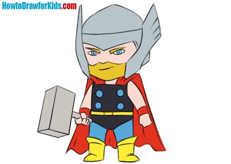 Easy drawing ideas for cool things to draw when you are bored. How to Draw Thor for Kids | How to Draw for Kids