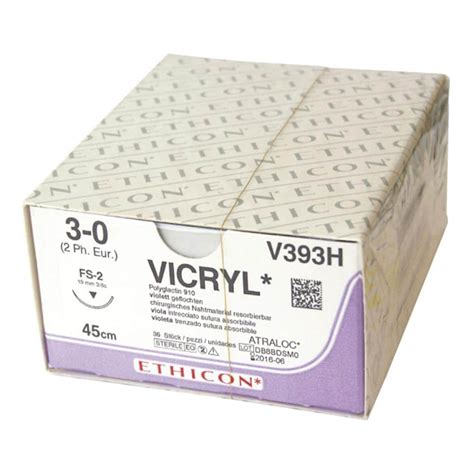 Hilos De Sutura Vicryl Violeta Triangular 38 CÍrculo Aguja19 Mm