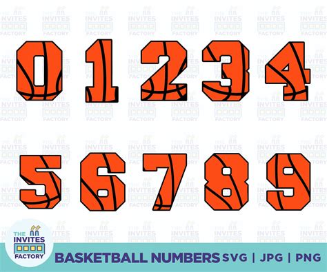 Basketball Numbers SVG Cut Files Commercial Use Instant Etsy