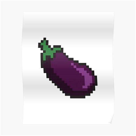 Halloween Purple Eggplant Pixel Art Poster For Sale By Ad Ben Redbubble
