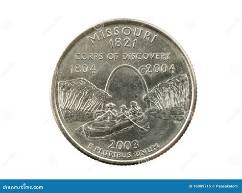 Isolated Missouri Quarter Stock Image Image Of Arch 16909715