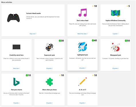 Microsoft Rewards Quizzes For Points Bing Warpspeed Quiz Earn 30