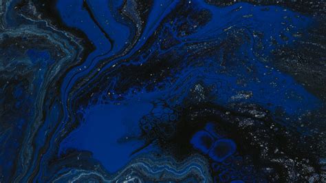 Download Wallpaper 1920x1080 Stains Paint Liquid Blue Abstraction