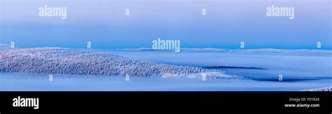 Finland Lapland Levi Sirkka Ski Resort At Dusk Stock Photo Alamy
