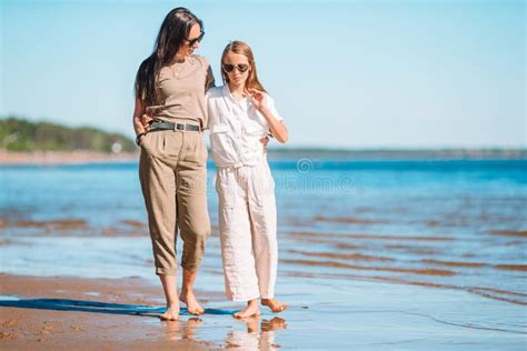 Mother And Daughter On Beach Vacation Stock Image Image Of Resting My Xxx Hot Girl