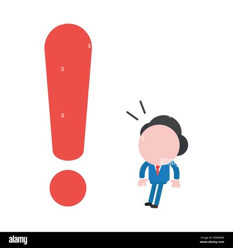 Vector Illustration Concept Of Surprised Businessman Character Looking