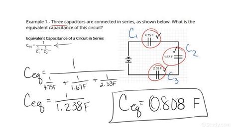 How To Calculate The Equivalent Capacitance Of A Circuit In Series Physics