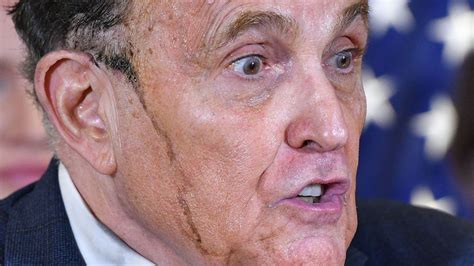 Insight on leadership, courage and the most pressing issue of our time. Rudy Giuliani's hair dye streaked down his face in bizarre ...