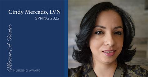 Spring 2022 Nursing Award Recipient Cindy Mercado Lvn Nurseregistry