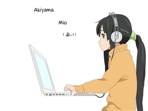 Wallpaper K On Anime Girls Akiyama Mio Anime Vectors Headphones