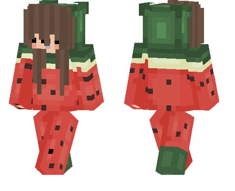 Water Melon Girl Minecraft Pe Skins