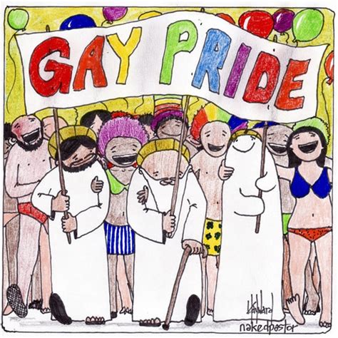 God And Gay Pride Cartoon Reproduction Print Etsy