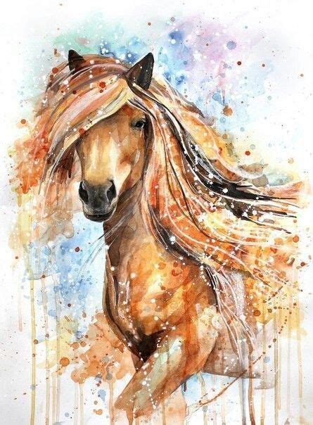 Pin De Bonnie Jellison Em Art Pinturas De Animais Cavalo Aquarela