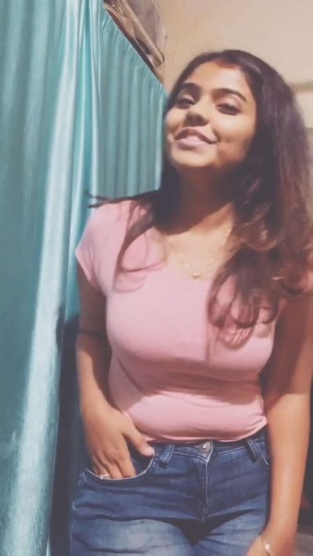 desi girl big tits in pink shirt