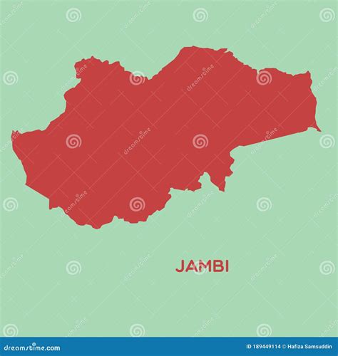 Map Of Jambi Vector Illustration Decorative Design Stock Vector