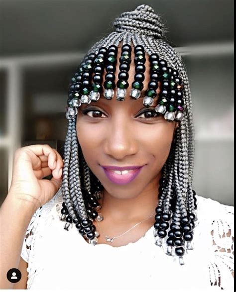 Braided Cornrow Wig With Beads Pls Chose Your Preferred Etsy In 2021