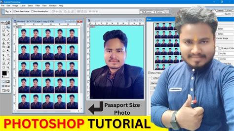 how to make passport size photo in photoshop in hindi passport size photo kaise banaye youtube