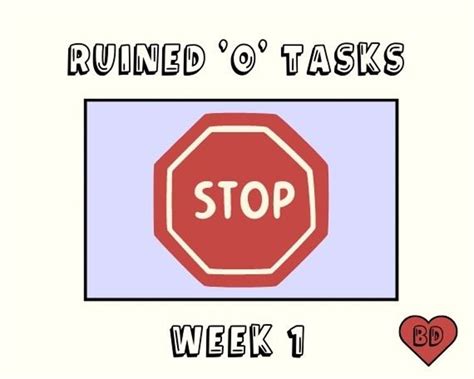 Daily Ruined Orgasm Tasks One Week Etsy