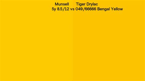 Munsell Y Vs Tiger Drylac Bengal Yellow Side By Side