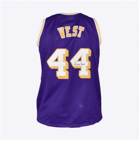 Jerry West Signed Los Angeles Basketball Jersey Charitystars