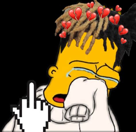 Download Bart Simpson Love Heartbreak Middle Finger