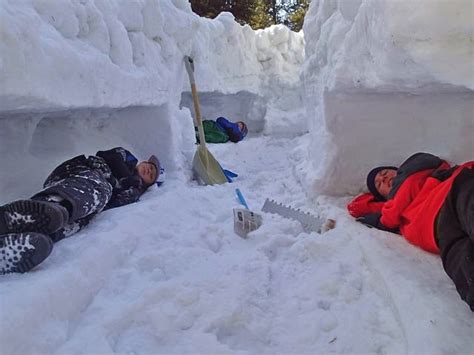 Snow Shelter Construction Praise Photography