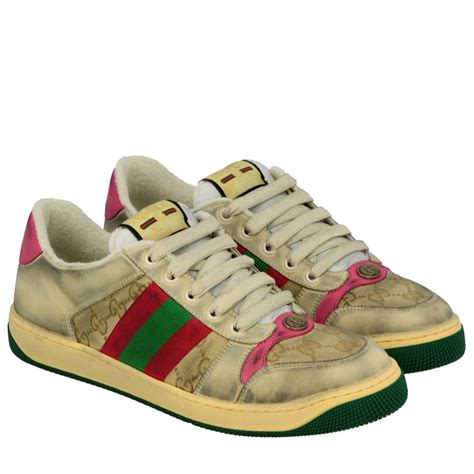 Gucci Shoes Men Sneakers Gucci Men Pink Sneakers Gucci 546551