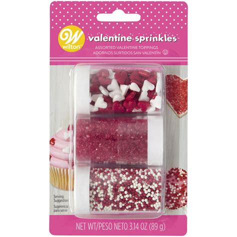 Wilton Red And White Valentines Day Sprinkles Set 3 Count Walmart