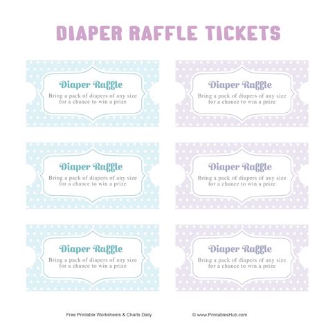 Free Printable Diaper Raffle Tickets Pdf Printables Hub