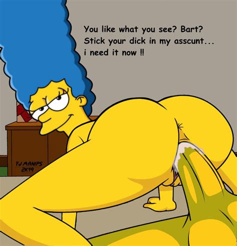 Rule 34 Bart Simpson Cowgirl Position Cum Inside English Text Fjm Marge Simpson Partial Male