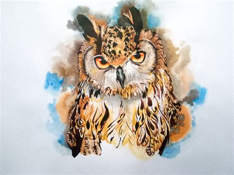 Eagle Owl Art Starts For Kids