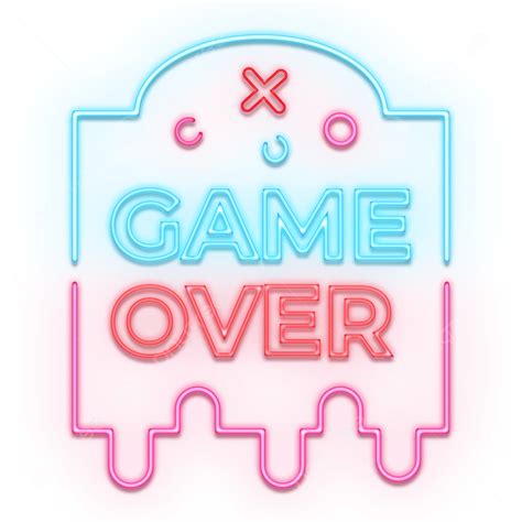 Game Over Clipart Transparent Background Game Over Vector Realistic