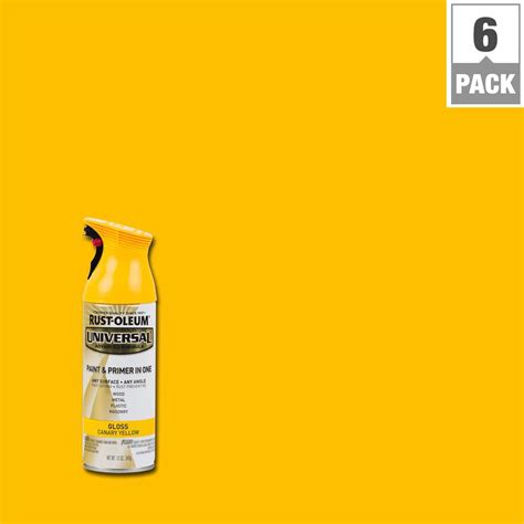 Rust Oleum Universal 12 Oz All Surface Gloss Canary Yellow Spray Paint