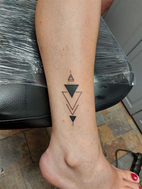 Triangle Tattoo Tattoos Flower Leg Tattoos Line Tattoos