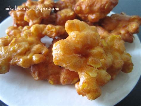 Mikahaziq Corn Fritters Recipe Resepi Emping Jagung