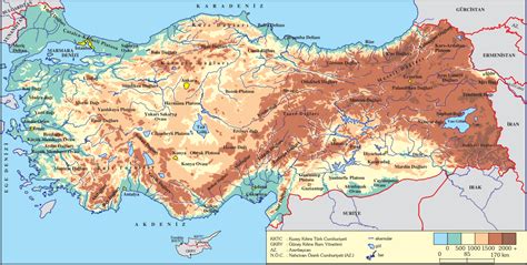 Türkiye Fiziki Haritası Türkiye Haritası