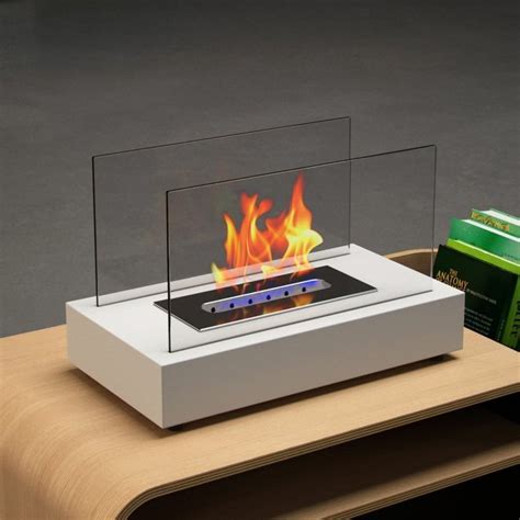 Moda Flame Vigo Ventless Table Top Ethanol Fireplace In Black N2 Free