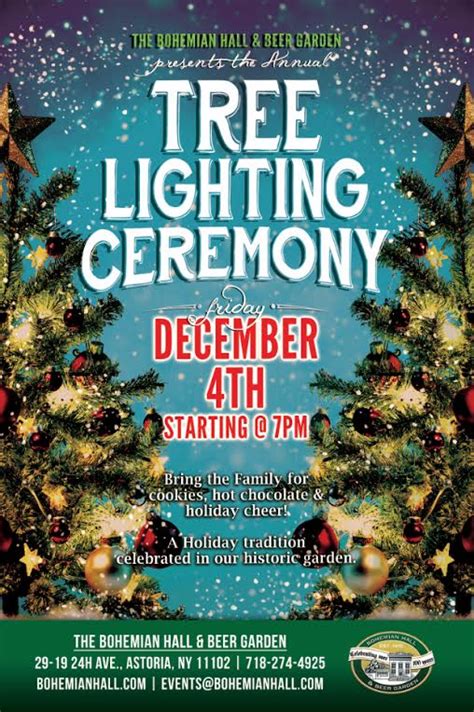 Annual Tree Lighting Bohemian Hall And Beer Garden Of Astoria