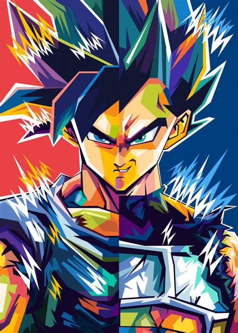 Shop for anime posters in posters. 'Goku x Bezita' Poster Print by Ramlink | Displate in 2021 | Dragon ball super artwork, Anime ...