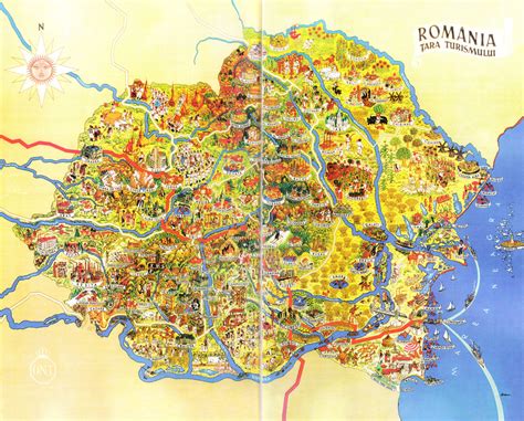 Harta Turistica Veche A Romaniei Mari Rromania